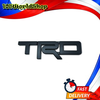 โลโก้ "TRD" size L สูง 7.5เซน สีดำด้าน ไฮลัค รีโว้ ร็อคโค  สี ดำ Hilux Revo, Rocco Toyota 2 , 4 ประตู ปี2014-2018