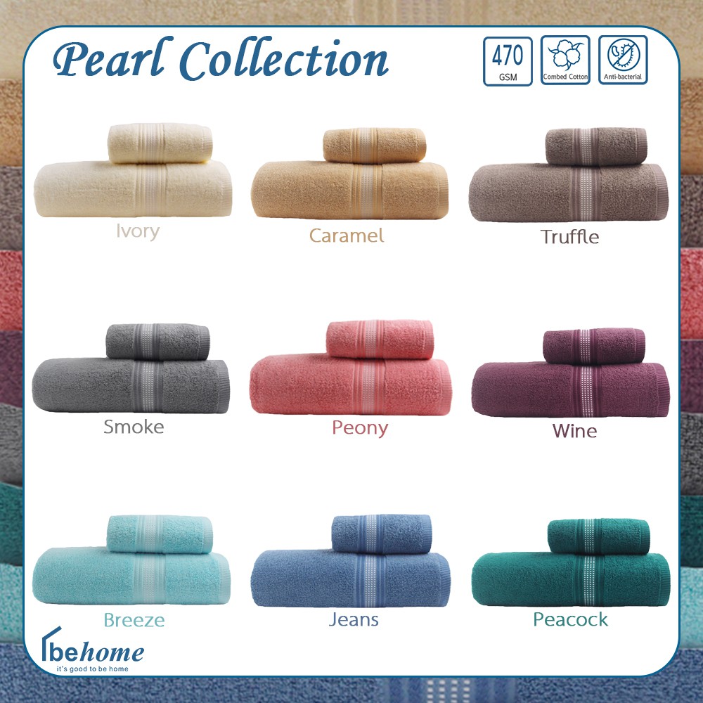 ผ้าขนหนูหนานุ่ม-pearl-collection-by-behome-สี-peacock-เขียวหัวเป็ด