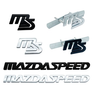 สติกเกอร์โลโก้ MS MazdaSpeed 3D โลหะ สําหรับติดตกแต่งรถยนต์ Mazda 2 3 5 6 CX-5 CX-6 CX5 CX3 CX-3-4 Axela Atenza