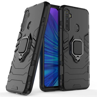 เคส Realme 5 ฮาร์ดเคสกันกระแทกเคสโทรศัพท์ Hybrid Armor Shockproof Ring Phone Case OPPO Realme5 Cover Stand