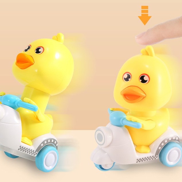 toy-duckmtr-ของเล่นเป็ดน้อย-เป็ดน้อยขี่รถ-กดหัววิ่งได้-ไม่ต้องใช้ถ่าน-รถบังคับ-ของเล่น-ของเล่นเด็ก