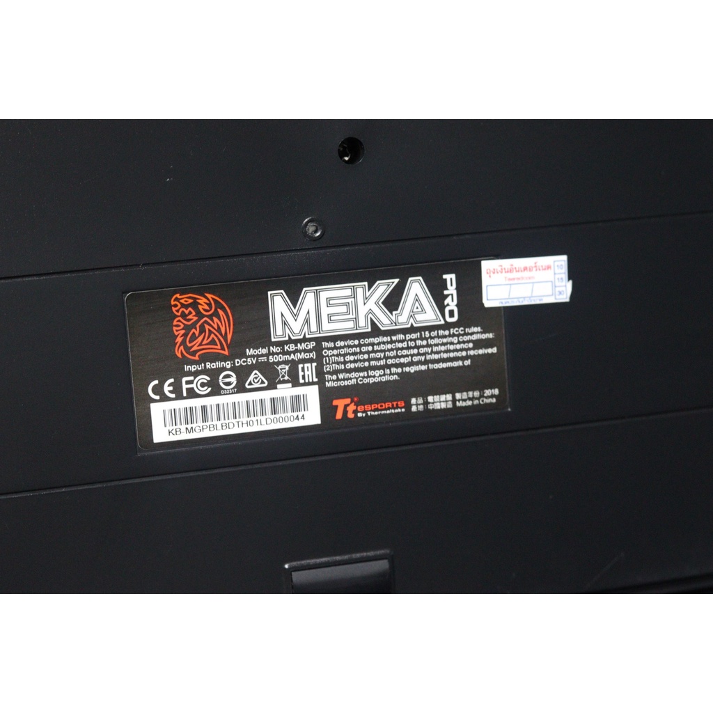 KEYBOARD (คีย์บอร์ด) Tt ESPORTS MEKA PRO (CHERRY MX BLUE) (RED LED) (EN ...