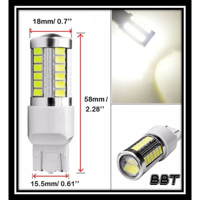 bbt-หลอดไฟถอย-1คู่-led-ขั้ว-t20-7443-7440-5630-33smd-แสงสีขาว-t20w