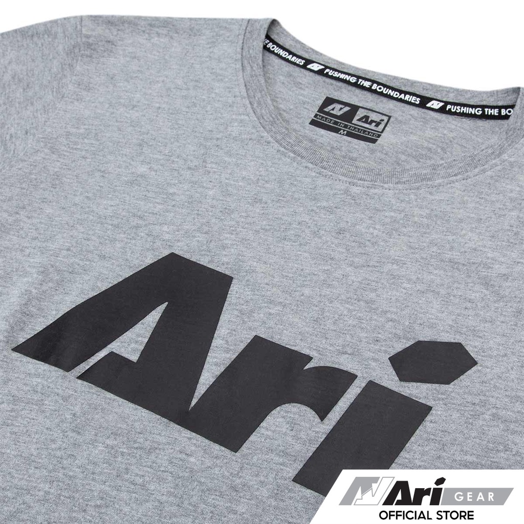 ari-signature-lifestyle-tee-gray-black-เสื้อยืด-อาริ-ซิกเนเจอร์-สีเทา