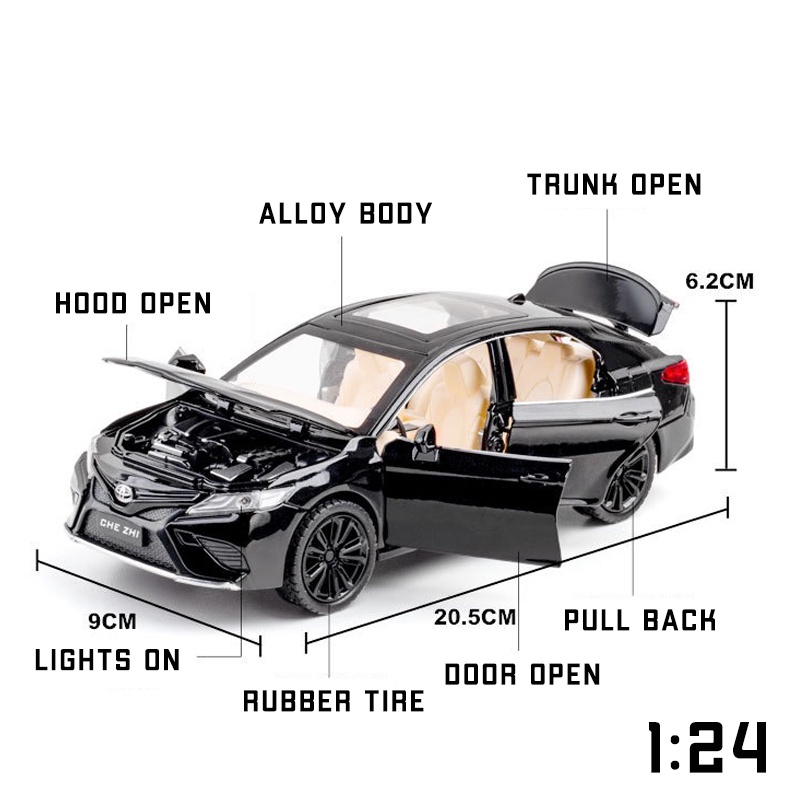 โมเดลรถยนต์โลหะ-สเกล-1-24-toyota-camry-ของเล่น-ของขวัญวันเกิด-สําหรับเด็กผู้ชาย-และคู่รัก