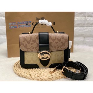 COACH SMALL GEORGIE TOP HANDLE แท้💯% COACH FACTORY