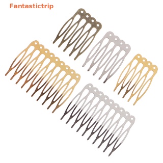 Fantastictrip 10 ชิ้น 5/10 ซี่ โลหะ หวีผม กิ๊บกรงเล็บ รูปร่าง กิ๊บ DIY อุปกรณ์ผม แฟชั่น