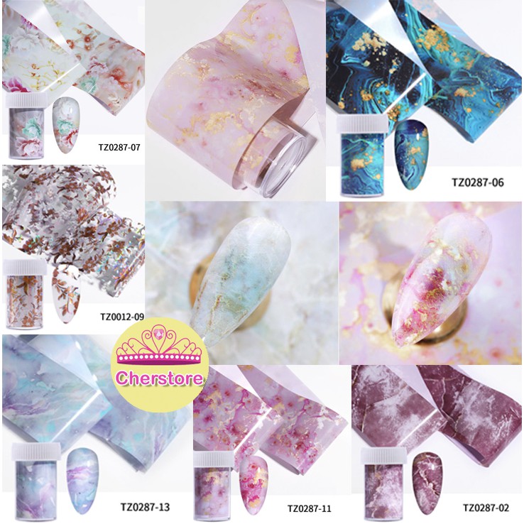 ฟรอยติดเล็บ-marble-galaxy-foil-ฟรอย-ลายหินอ่อน-ลายน้ำ-ฟรอยลอกลาย-ฟรอยแต่งเล็บ-holo-ตกแต่ง