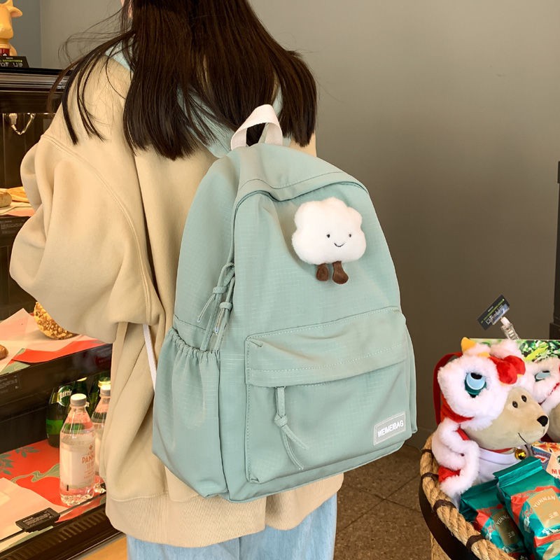 กระเป๋านักเรียน-hot-sale-ดาราอินเทอร์เน็ต-กระเป๋านักเรียน-หญิง-นักเรียน-หญิงเกาหลี-มัธยมต้น-มัธยม-มหาวิทยาลัย-สีทึบ-กร