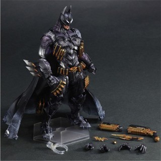 Play Arts 27ซม.Batman Armored Bjd Action Figure โมเดลตุ๊กตาของเล่นสําหรับเด็กพร้อมฐาน