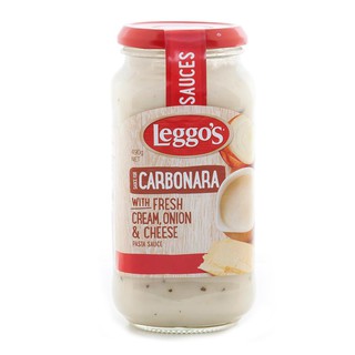 เลกโกส์ ซอสคาโบนาร่าผสมหัวหอมและชีส 490 กรัม Carbonara with Fresh cream onion &amp; cheese Pasta sauce 490 g