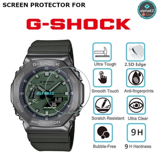 Casio G-Shock GM-2100-1A โลหะ Casioak TMJ 9H ป้องกันหน้าจอนาฬิกา GM2100 กระจกนิรภัย ป้องกันรอยขีดข่วน