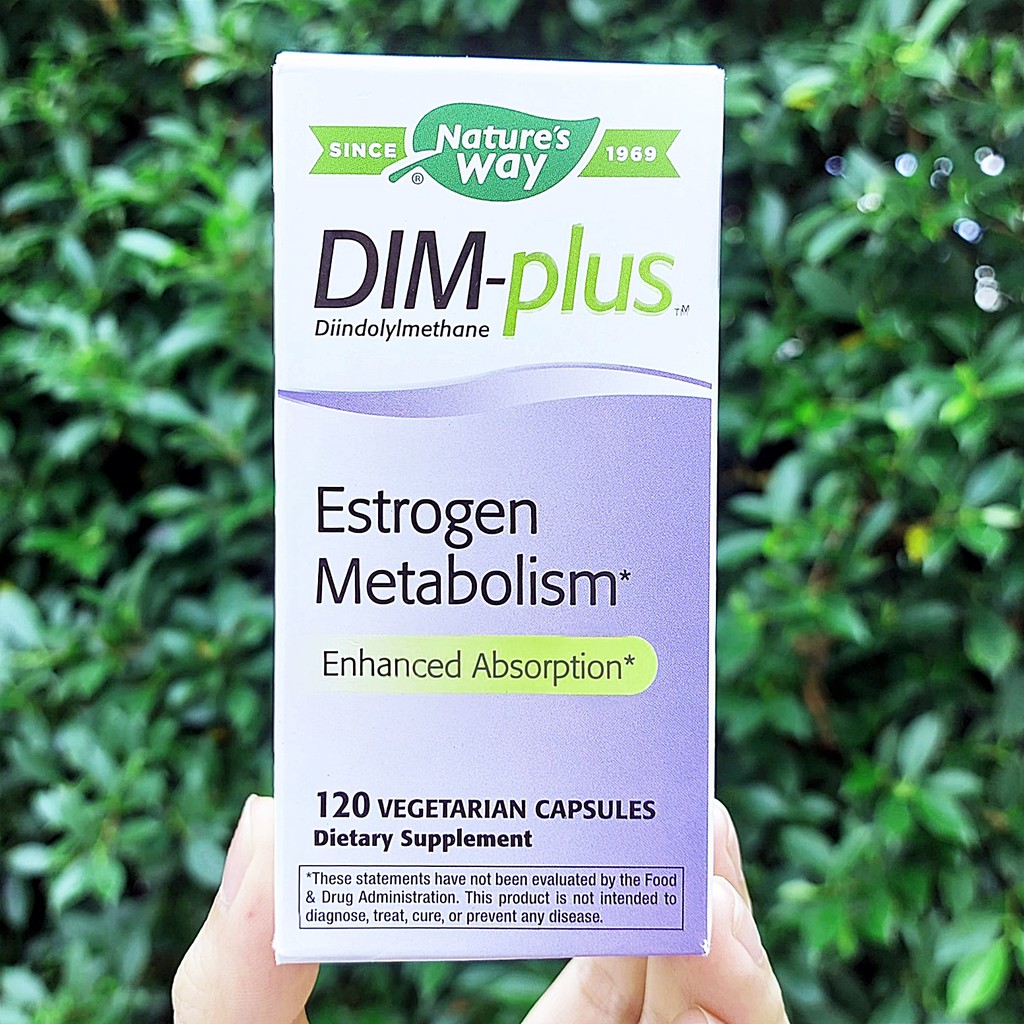 ดิม DIM-plus Estrogen Metabolism 120 Vegetarian Capsules (Nature's Way ...