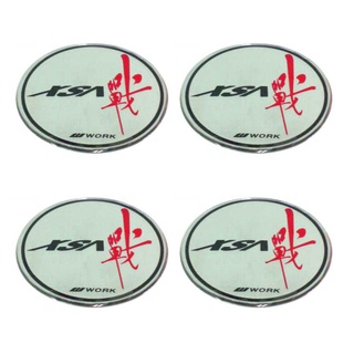 กรุณาวัดขนาดก่อนสั่งซื้อ 70mm. สติกเกอร์ WORK XSA สติกเกอร์ติดดุมล้อ สติกเกอร์เรซิ่น กว้าง 70 มิล.(7เซนติเมตร) Aegether