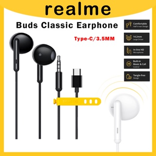 ของแท้ Realme Buds หูฟังคลาสสิก Type-C ไมโครโฟนในตัว รับสาย เล่น ควบคุม ตัดเสียงรบกวน หูฟัง