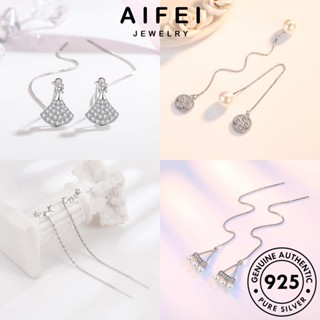 AIFEI JEWELRY ต่างหู มอยส์ซาไนท์ ผู้หญิง แท้ เพชร 925 หนีบ ห่วง ไข่มุก ต้นฉบับ Silver แฟชั่น เงิน เกาหลี เครื่องประดับ เครื่องประดับ ตุ้มหู M004