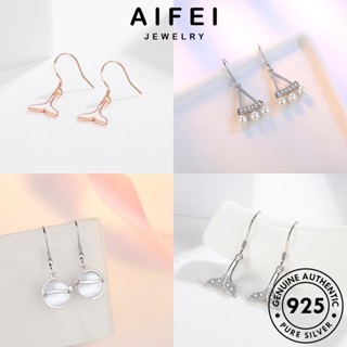 AIFEI JEWELRY ไข่มุกหยก แฟชั่น แท้ เครื่องประดับ หนีบ ต่างหู มอยส์ซาไนท์ ผู้หญิง เงิน เครื่องประดับ เพชร Silver 925 ตุ้มหู เกาหลี ห่วง ต้นฉบับ M009