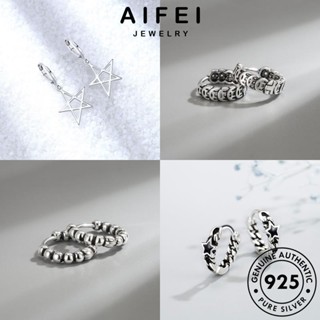 AIFEI JEWELRY เกาหลี Silver 925 ดาว เพชร มอยส์ซาไนท์ เครื่องประดับ หนีบ ตุ้มหู ต้นฉบับ แท้ ห่วง แฟชั่น เครื่องประดับ เงิน ต่างหู ผู้หญิง M013