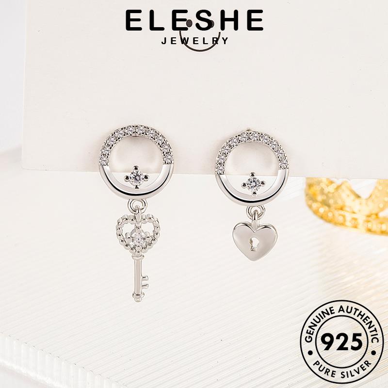 eleshe-ต่างหูสตั๊ด-เงิน-925-ประดับมุก-เพชรหยก-เครื่องประดับ-สําหรับผู้หญิง-m031