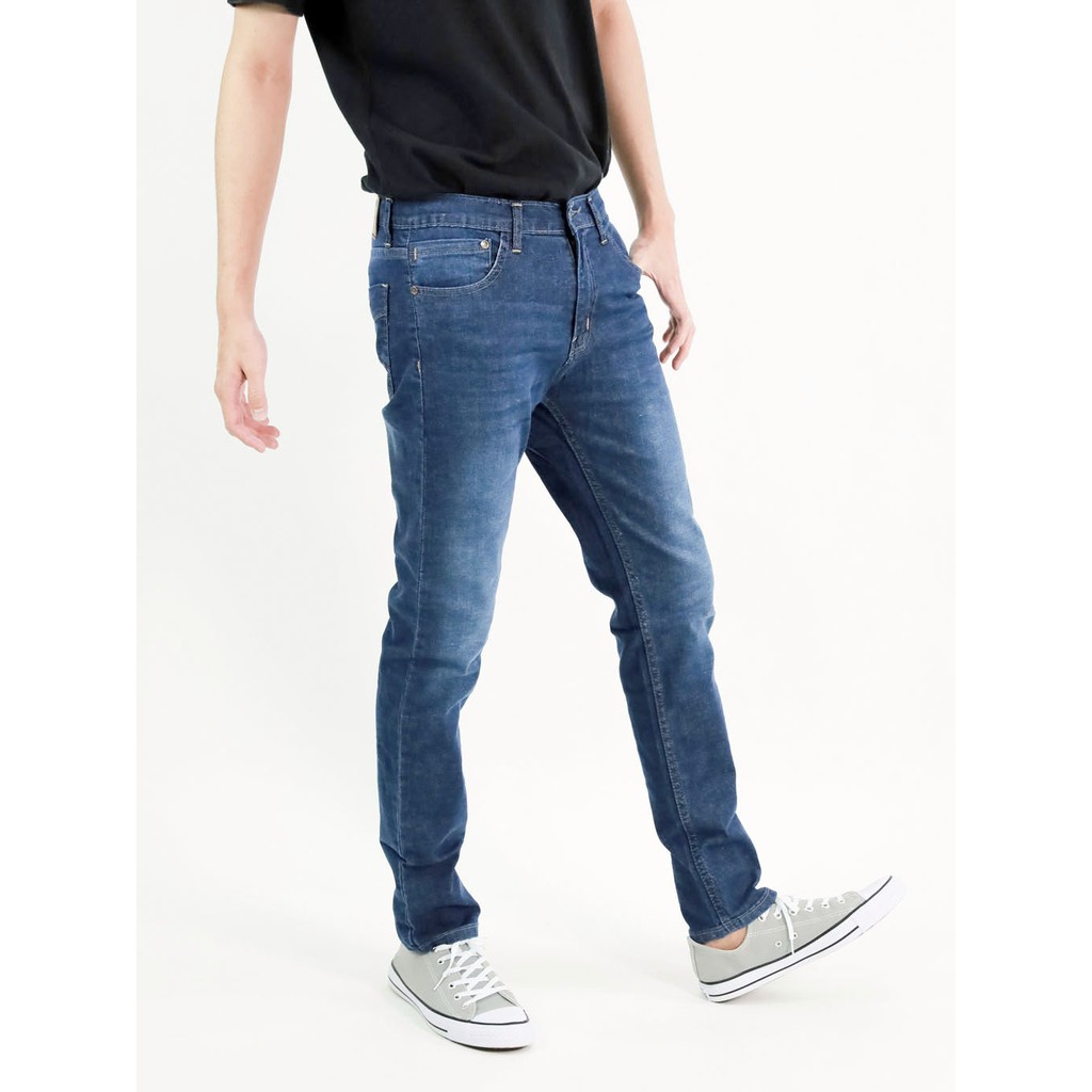 ภาพหน้าปกสินค้ากางเกงยีนส์ ยืด ผู้ชาย ทรงกระบอกเล็ก สีน้ำเงิน MEDIA JEANS (SN:SS20/2) จากร้าน media_jeans บน Shopee