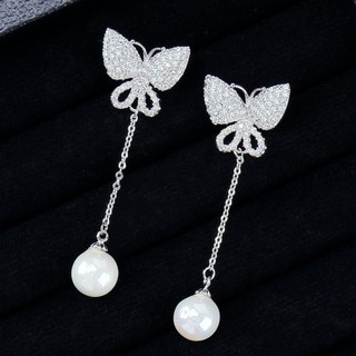 Miss Earring ต่างหูระย้าผีเสื้อ เพชร CZ La Papillon