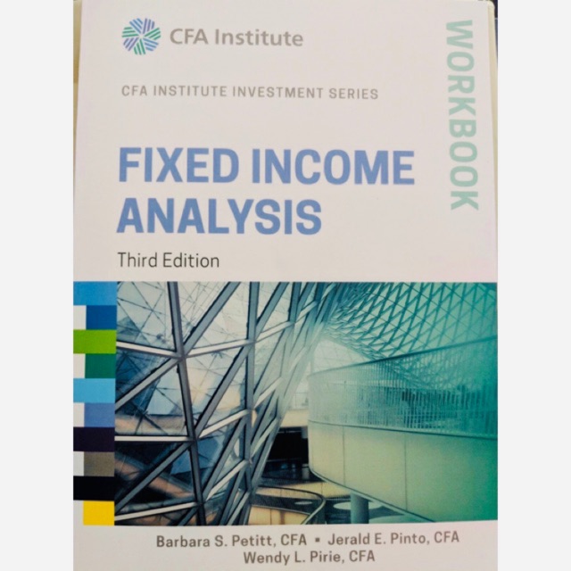หนังสือ Fixed Income Analysis Workbook Third Edition (CFA Institute ...