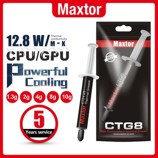 【ฟรีของขวัญ 1g】Maxtor CTG8 Thermal Paste (12.8W/mk) คอมพิวเตอร์ สมุดบันทึก CPU ซิลิโคน GPU จาระบีระบายความร้อน Grease