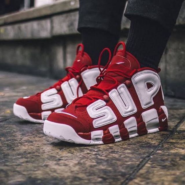 Supreme air more uptempo red on sale