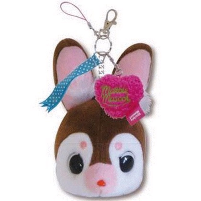 แท้-100-จากญี่ปุ่น-พวงกุญแจ-marble-mascot-cell-phone-charm-usamaro-brown