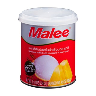 สินค้า MALEE เงาะสอดไส้สับปะรดกระป๋อง ขนาด 8.25 oz  234 g