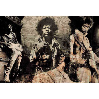 โปสเตอร์ Jimi Hendrix จิมิ เฮนดริกซ์ วง ดนตรี รูป ภาพ ติดผนัง สวยๆ poster 34.5 x 23.5 นิ้ว (88 x 60 ซม.โดยประมาณ)