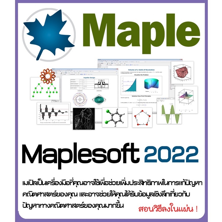 Maplesoft Maple 2022 โปรแกรมคำนวณทางคณิตศาสตร์ 1DVD (A053) | Shopee ...
