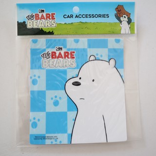 แผ่นติด สูญญากาศ  ป้าย ภาษี พรบ we BARE BEARS แผ่น ป้ายพลาสติก ติดกระจก แผ่นป้าย สติ๊กเกอร์ กระจกหน้ารถ ลิขสิทธิ์ถูกต้อง