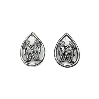 DSP ต่างหูเงินทรงหยดน้ำ ราศีเมถุน เงินแท้ 925 : DSP 925 Sterling Silver Gemini Earing [ESPP0200W]