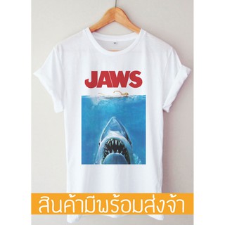 เสื้อยืดโอเวอร์ไซส์Jaws T-shirt เสื้อยืดS-3XL