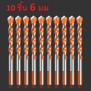 ดอกสว่านเจาะสามเหลี่ยม 6 มม . 10 ชิ้นดอกสว่านดอกสว่านเจาะไม้ดอกสว่านอเนกประสงค์สว่านไฟฟ้า