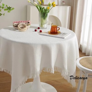 ผ้าปูโต๊ะ ลายวาฟเฟิล สีขาวล้วน ขนาดเล็ก สําหรับถ่ายภาพเด็ก
