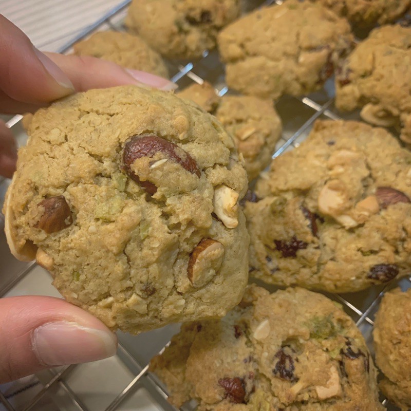 homemade-cookies-คุ๊กกี้ข้าวโอ๊ต-ถั่วและเบอรึ่-ทำสดใหม่