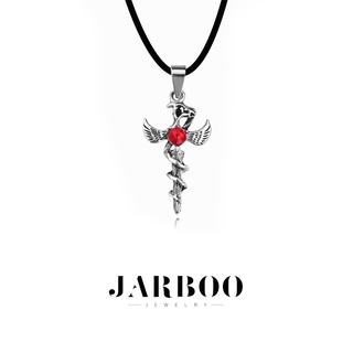 ภาพหน้าปกสินค้า【JARBOO】สร้อยคอ จี้รูปปีกกางเขน แวมไพร์ ปีศาจ นางฟ้า อินเทรนด์ สําหรับผู้ชาย ที่เกี่ยวข้อง