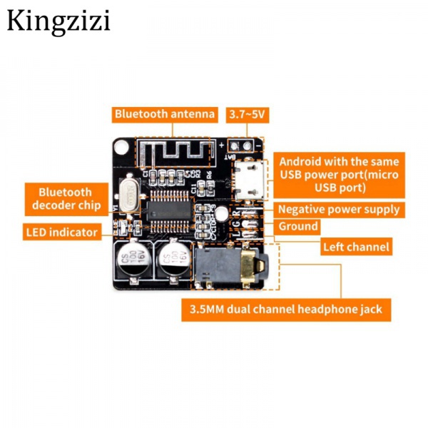 Vhm-314 บอร์ดรับสัญญาณเสียงสเตอริโอ บลูทูธไร้สาย 5.0 MP3 | Shopee Thailand