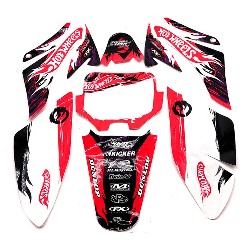 สติกเกอร์ CRF 70 GRAPHICS KIT CRF70 DECO DECALS DIRT PIT BIKE SENGE ...