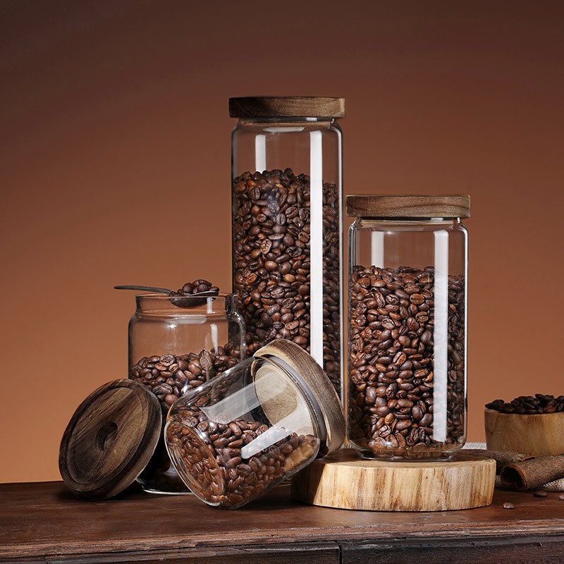 lucky-coffee-เมล็ดกาแฟ-เก็บเมล็ดกาแฟ-100-ของแท้-โถเก็บเมล็ดกาแฟ-เหยือกแก้ว-โหลสแตนเลส-กันความชื้น-yp1