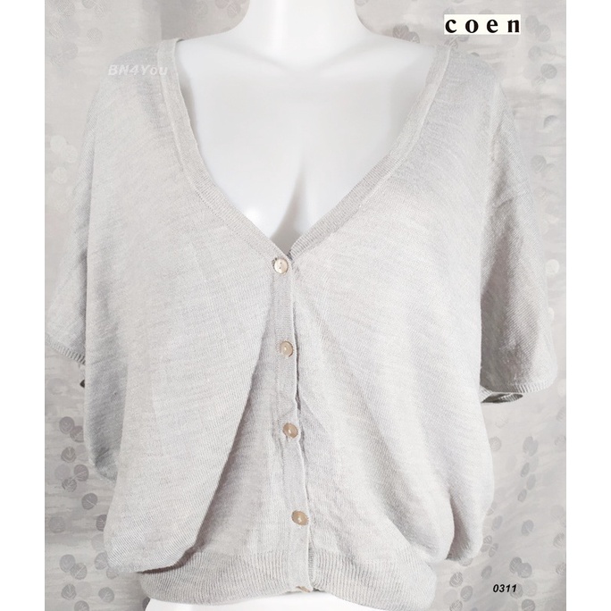 coen-โคเอ่น-เสื้อคลุม-สีเทา-ฟรีไซส์-สภาพเหมือนใหม่