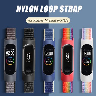 สินค้า สายรัดข้อมือไนล่อนน้ําหนักเบาระบายอากาศสําหรับ xiaomi mi band 6 5 4 3 bracelet wristband