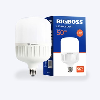 BIGBOSS หลอดตุ้มLED หลอดไฟตุ้มLED 50W แสงสีขาว/สีวอร์ม หลอดไฟLED ขั้วE27(มาตรฐาน)