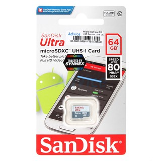 Micro SD 64GB SanDisk ULTRA (SDC10, Class 10) 80 MB/s