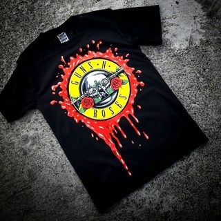 เสื้อยืดโอเวอร์ไซส์เสื้อยืดผ้าฝ้าย พิมพ์ลายโลโก้ NTS GUNS N ROSES HARD ROCK BAND RED 16R277 สําหรับผู้ชายS-4XL