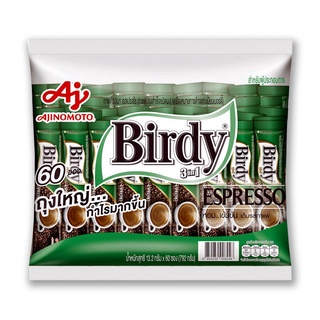 Birdy เบอร์ดี้ กาแฟปรุงสำเร็จชนิดผง 3in1 เอสเปรสโซ่ 13.2 กรัม x 60 ซอง