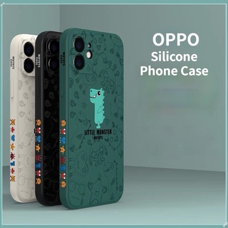 เคส OPPO เคสOPPO A15 A15S เคส A3S A5S A53 เคส OPPOA31 2020 F9 Little Monster is suitable เคสOPPO A5 2020 A9 2020 case OPPO Reno5 5G A94 A93 A54 4G silicone couple soft case