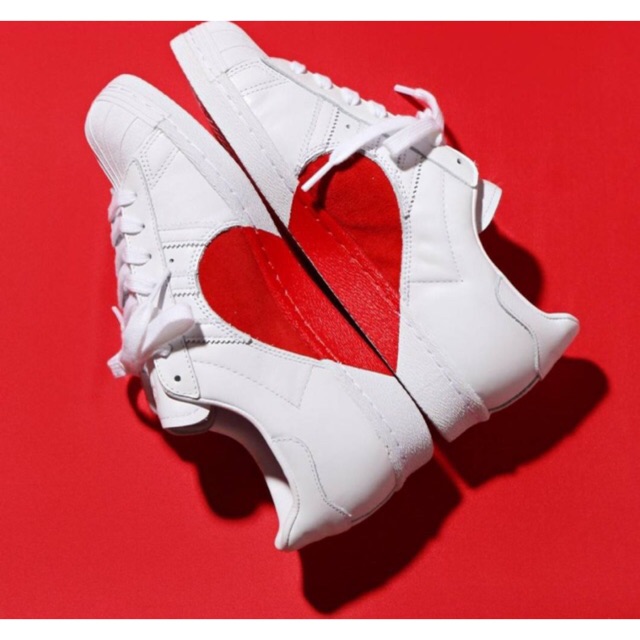 ลดล้างสต๊อก!!!! 🔥 Adidas Originals Superstar 80s Half Heart White Sneakers  ❤ (CQ3009) | Shopee Thailand
